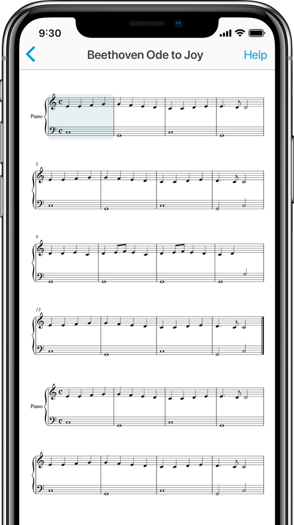 Sheet Music Scanner on iPhone X - Screenshot