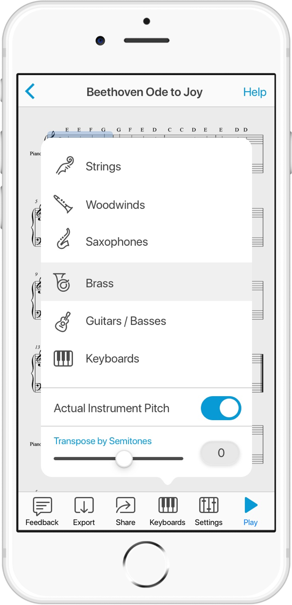 Sheet Music Scanner on iPhone 7 - Screenshot