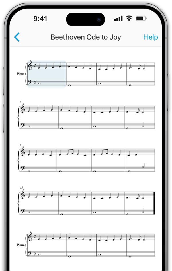 Sheet Music Scanner on iPhone - Screenshot